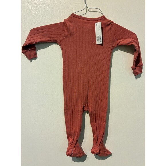 NWT Member's Mark Dark Pink 100% Organic Cotton Sleeper - 9M - Picture 2 of 4